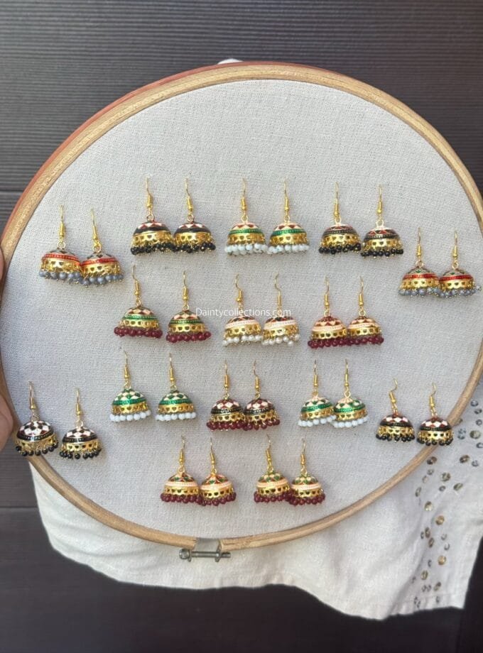 Meenakari Kashmiri matka jhumkay