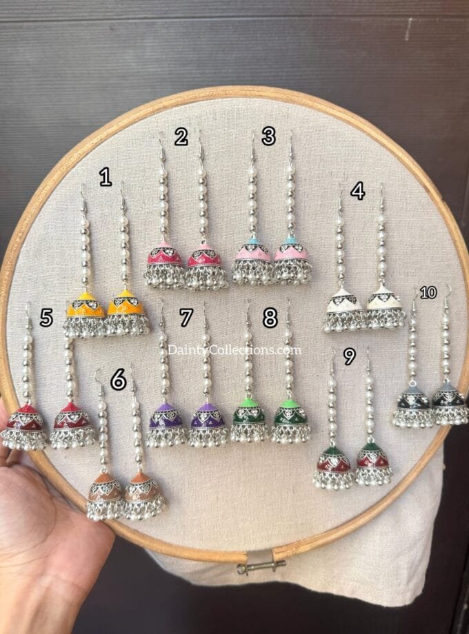 Anarkali latkan jhumki silver
