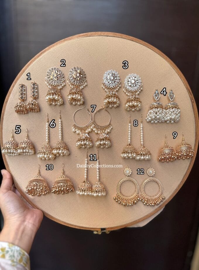 Rose gold jhumka frame