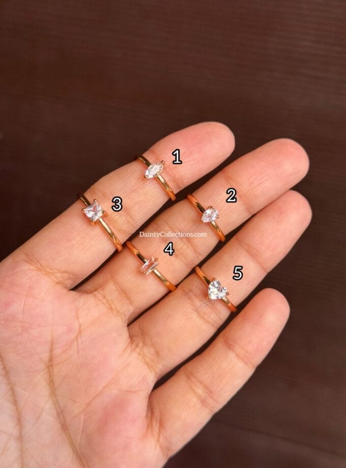 Minimal stone adjustable ring