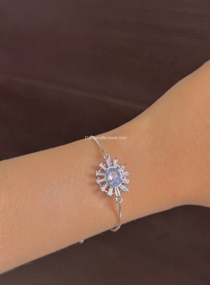 Zirconia adjustable stainless bracelet