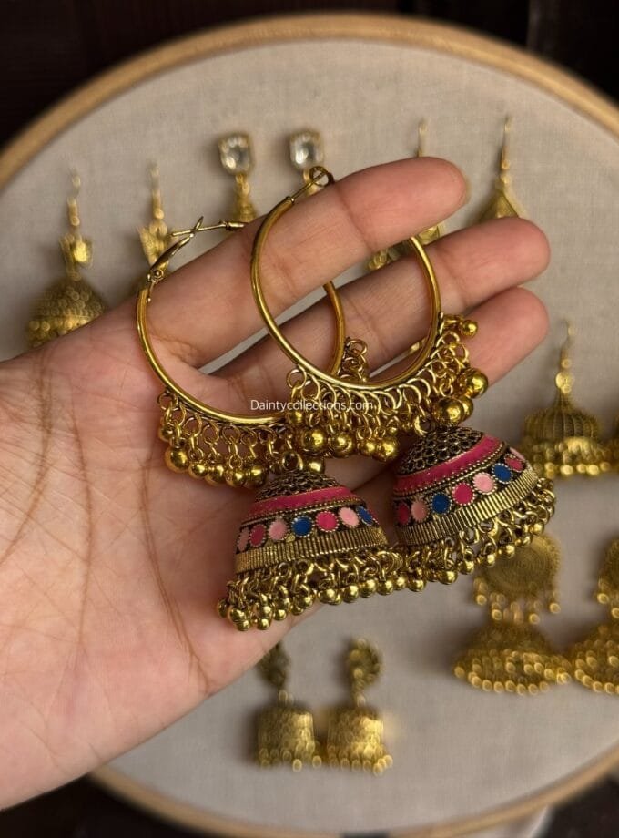 Multicolor antique jhumkay frame