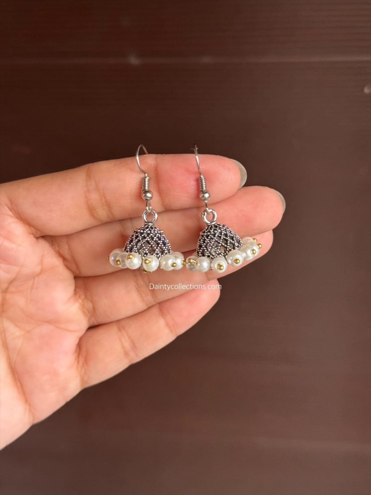Choti Jali jhumki silver