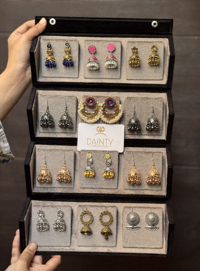 Colorful jhumka box with 12 jhumkas