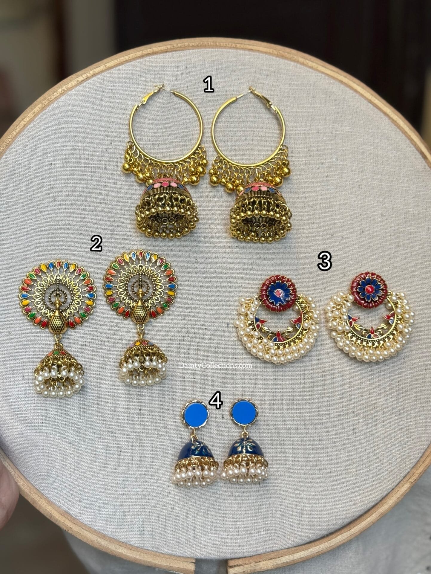 Multicolor antique  jhumkay frame