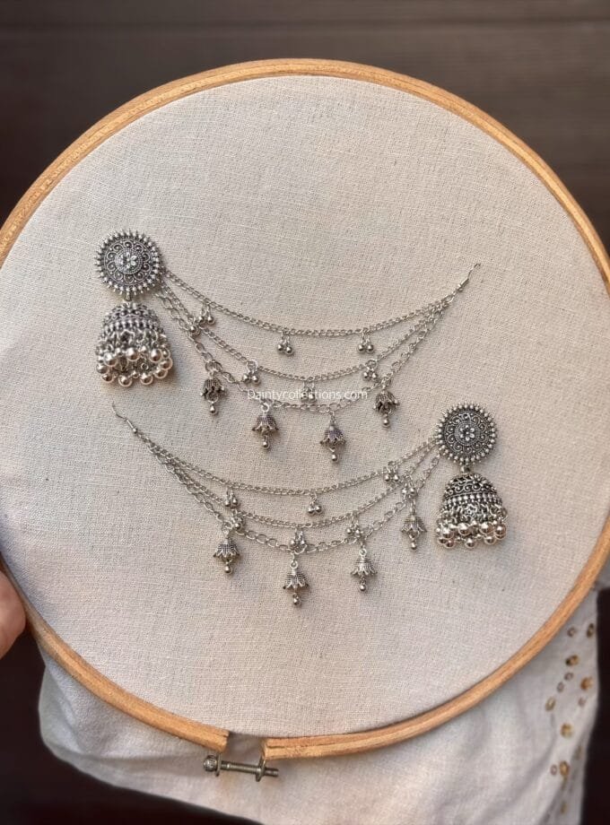 Silver saharay WITHOUT jhumki