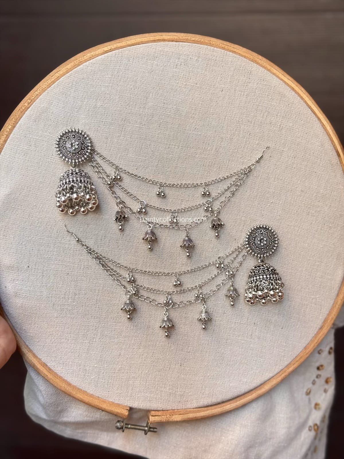 Silver saharay WITHOUT jhumki