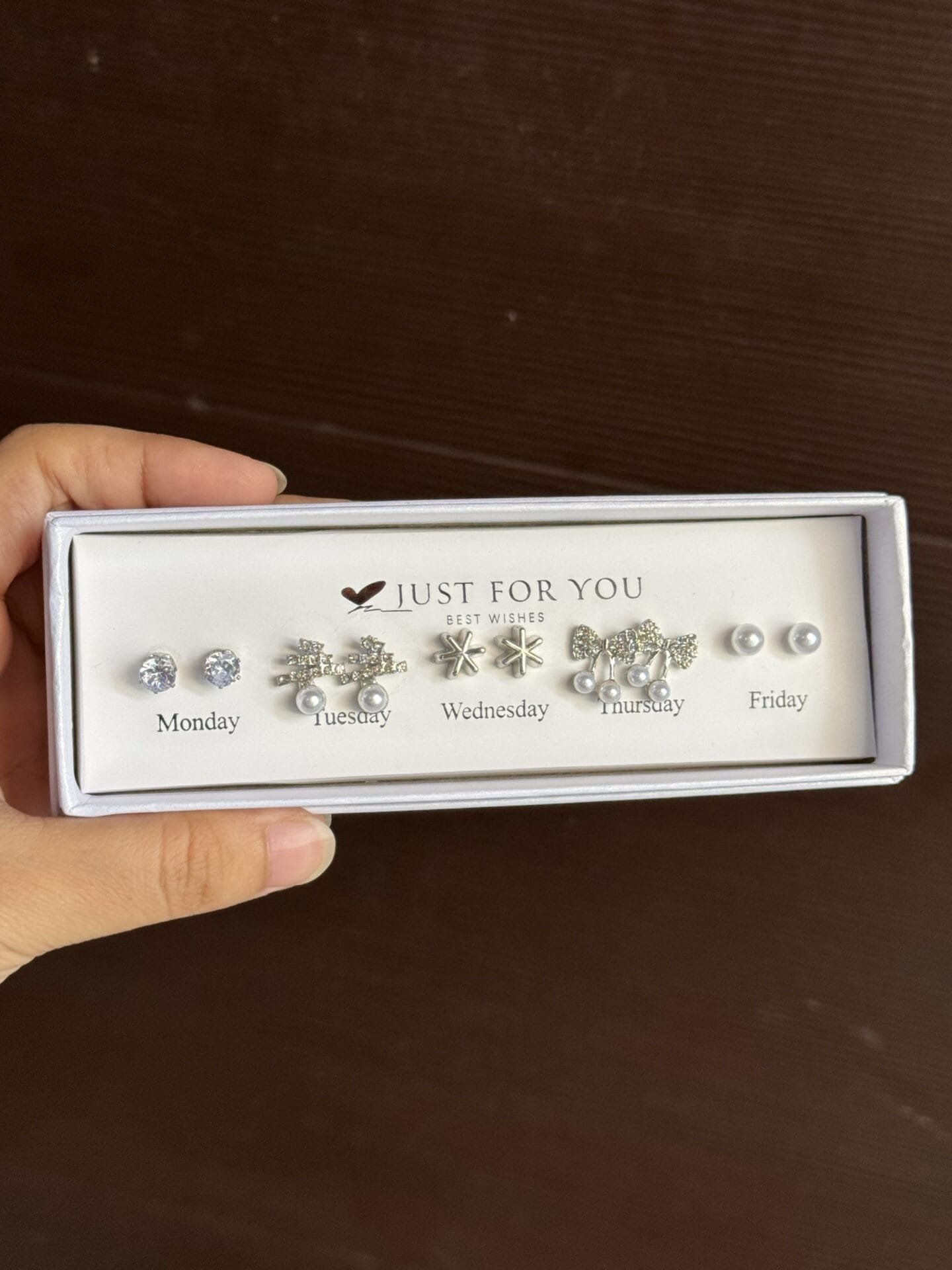 Silver studs gift box