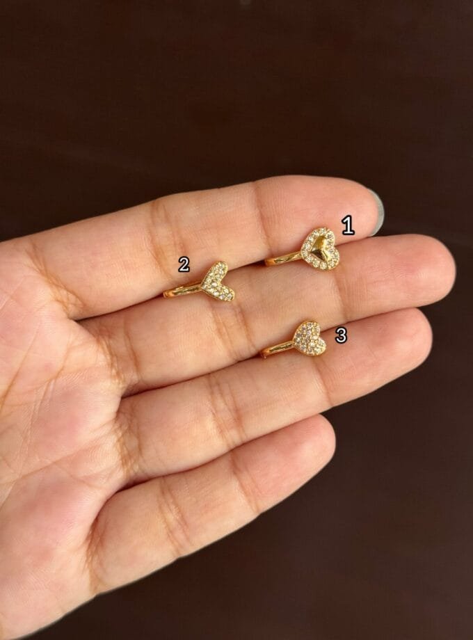 Heart shaped stainless Fake nose pins